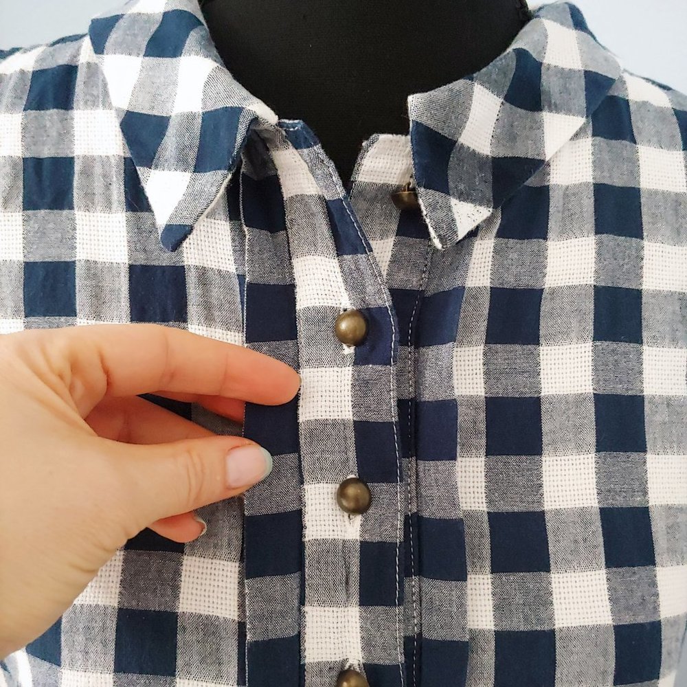 [SOLD] Dear Creatures Trinette Shift Dress Embroidered Gingham - Picture 7 of 14